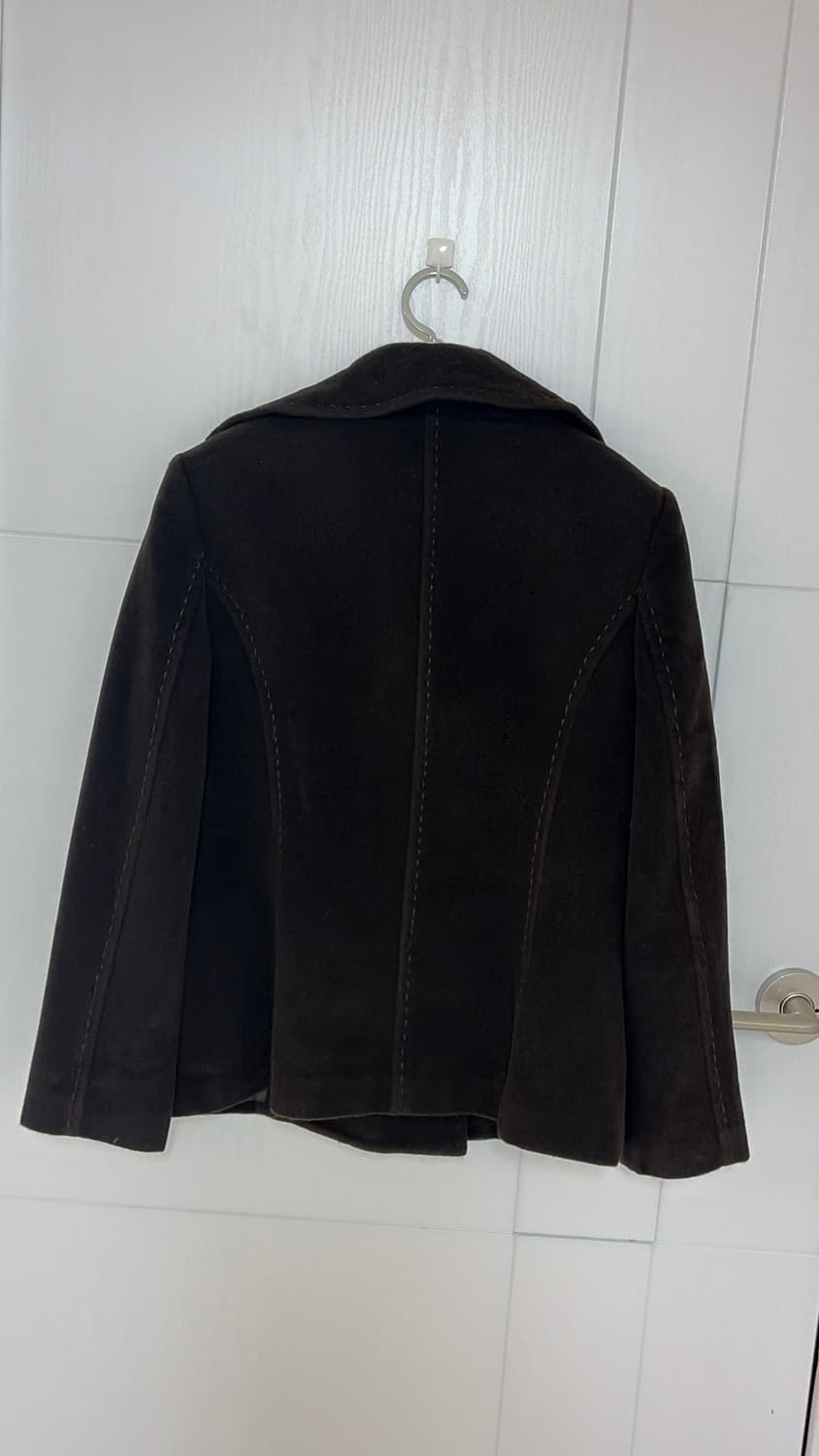 이태리 Georges Rech 브라운 더블 버튼 울코트 55 정품 상품이미지4