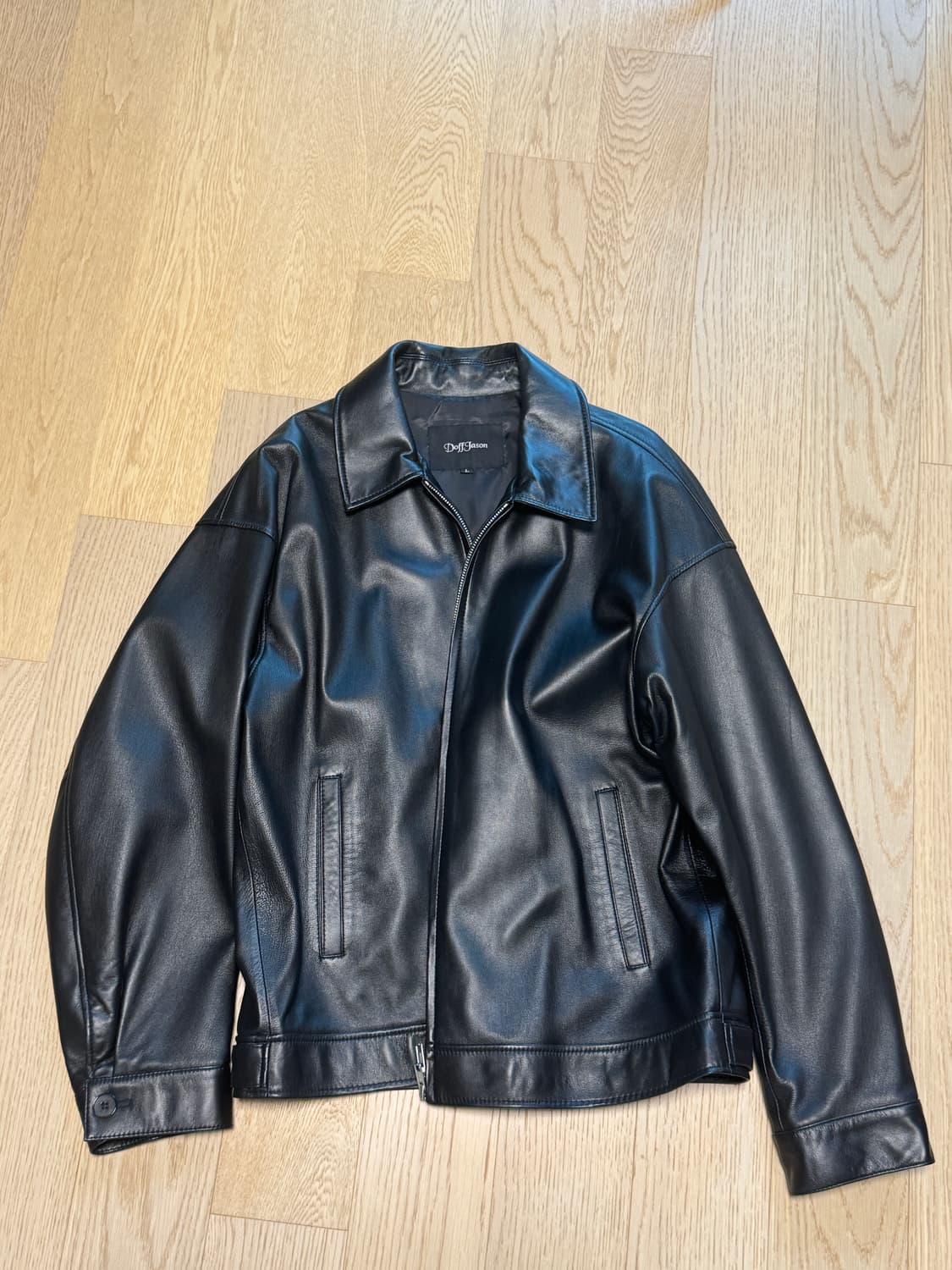 [L] 도프제이슨 오버핏 램스킨 싱글 자켓 상품이미지2