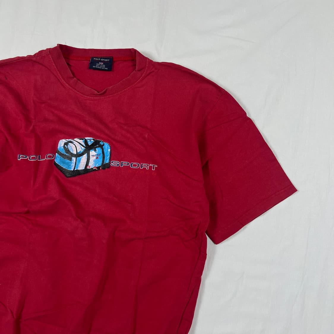 90‘s 폴로스포츠 polo sport 스펠아웃 더블백 반팔티 상품이미지3