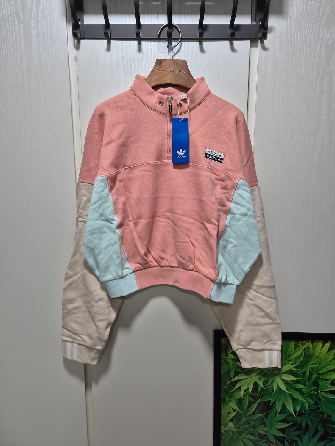 (세일)(새상품)아디다스 컬러블록 하프넥 맨투맨 상품이미지1