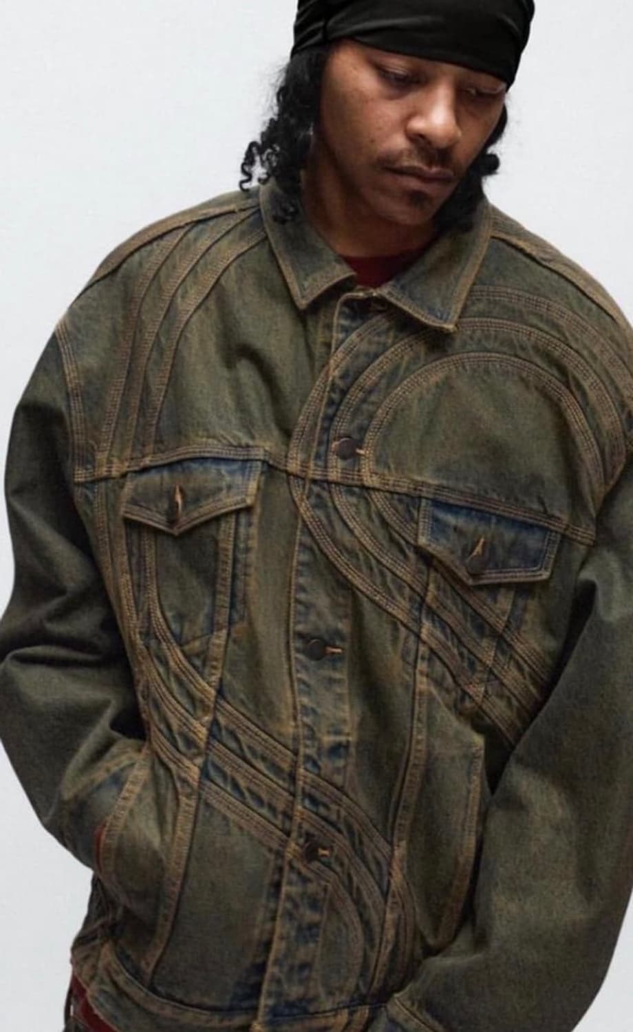 슈프림 S 로고 데님 자켓 더티 그린 상품이미지3
