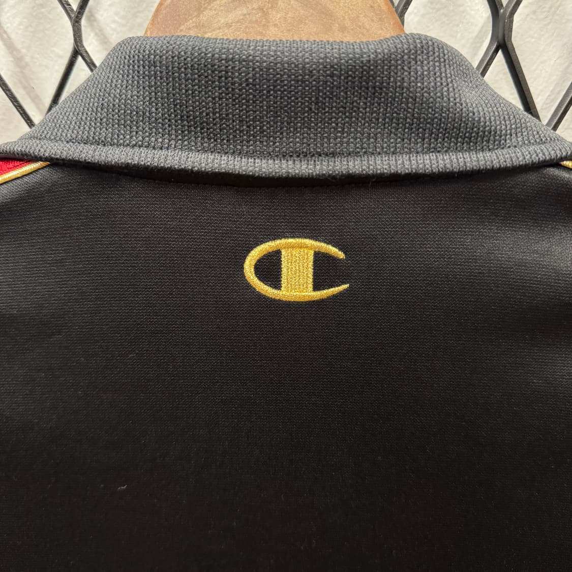 챔피온 마사토 트랙 자켓 빅로고 포인트 전면 레드 블랙 상품이미지7