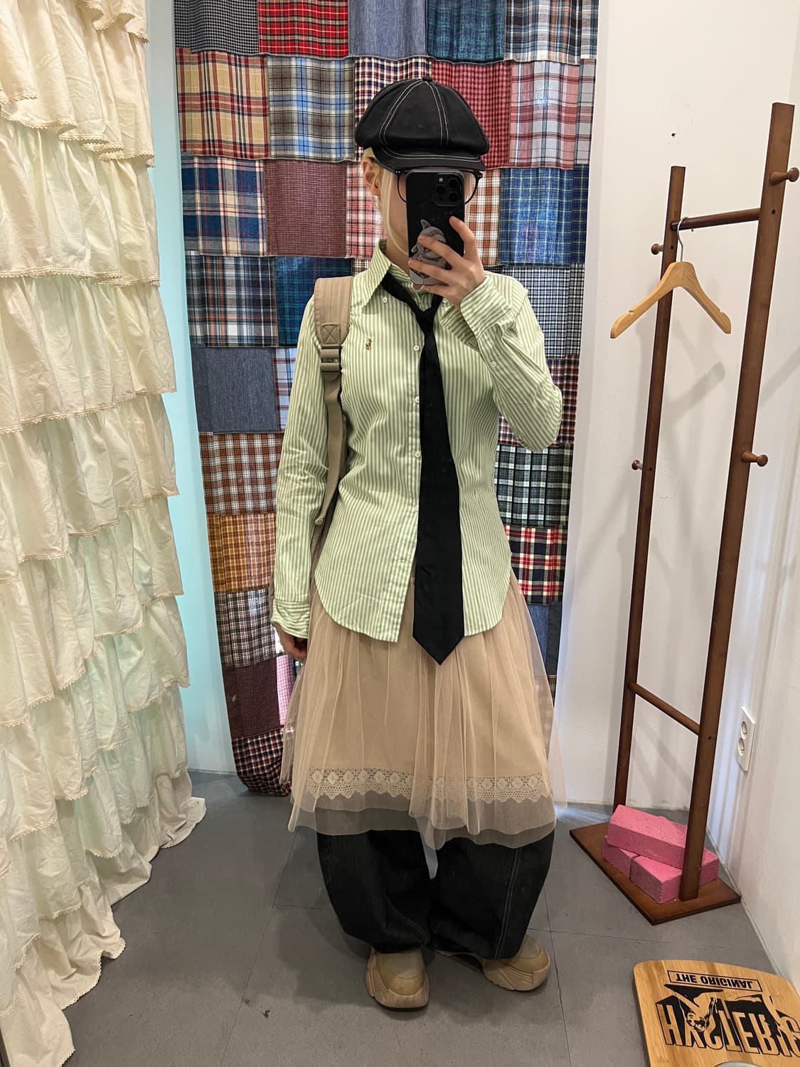 폴로 라이트그린 스트라이프 셔츠 상품이미지1