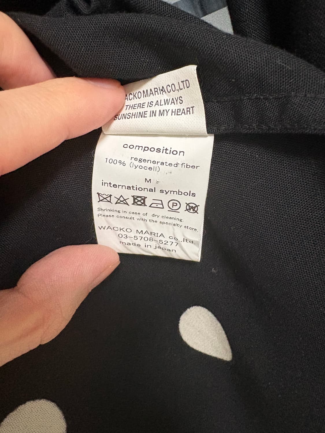 [M] 와코마리아 23ss 도트 오픈카라 셔츠 상품이미지3