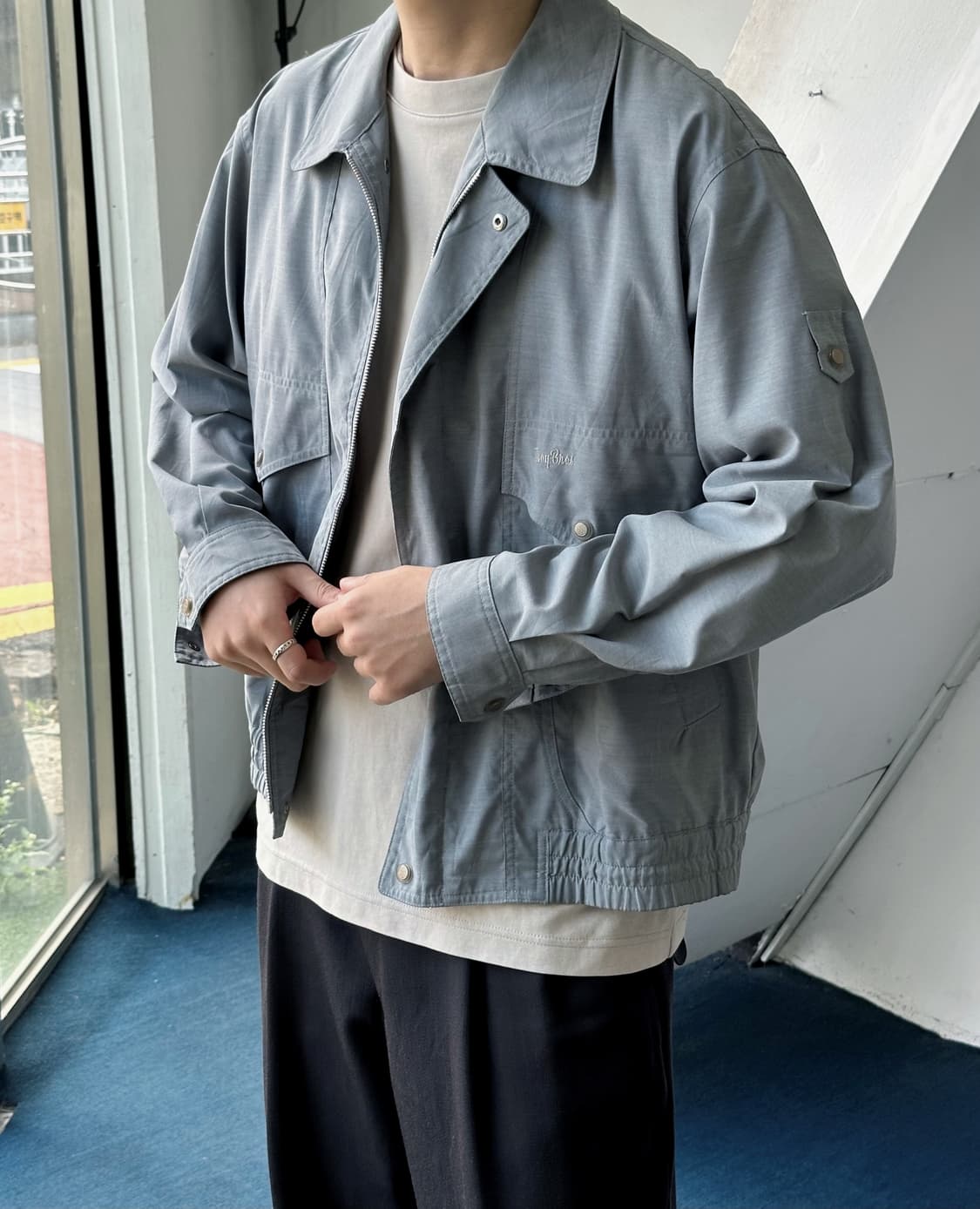 High count fabric volume blouson 상품이미지1