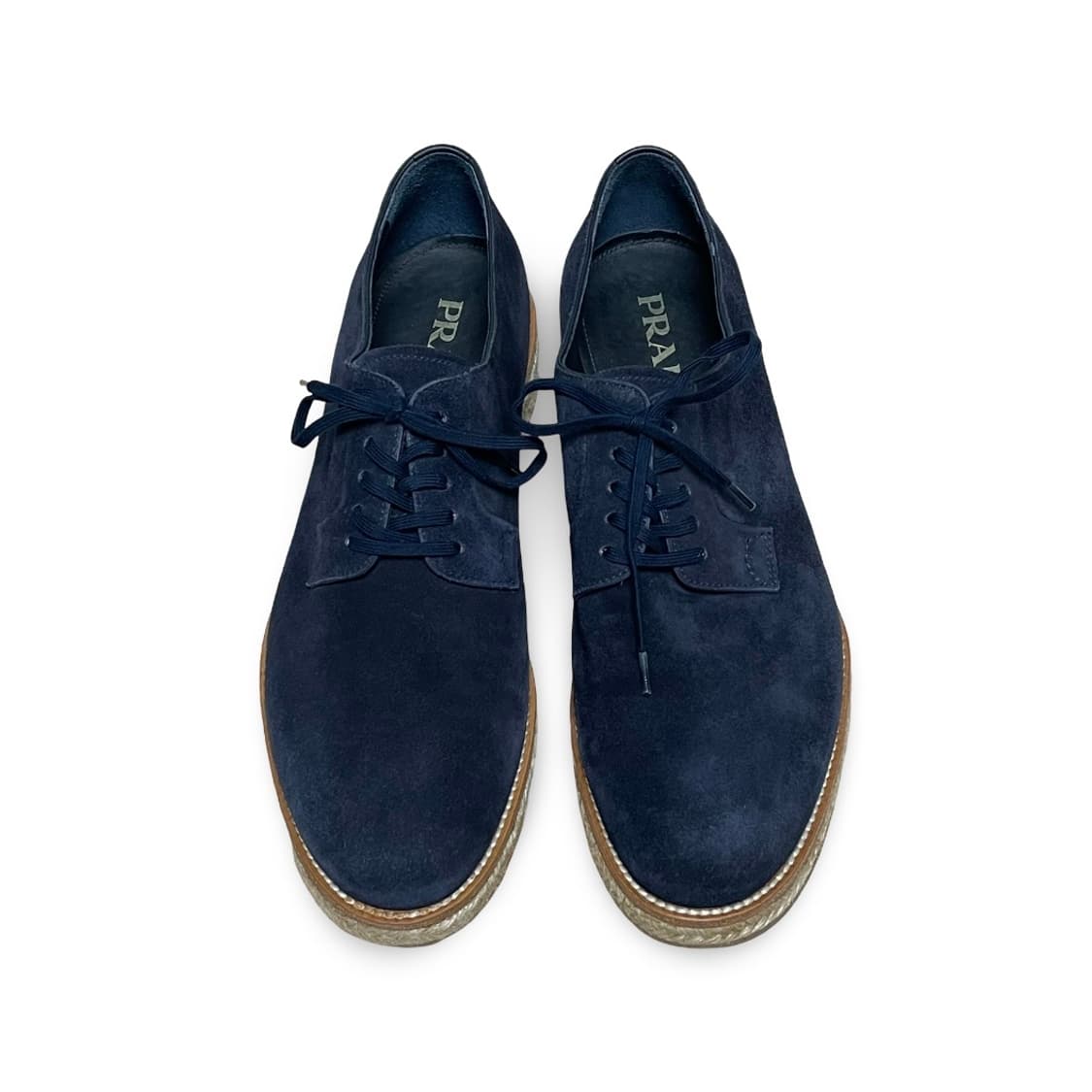 Blue Suede Lace Up Oxfords Shoes 상품이미지2