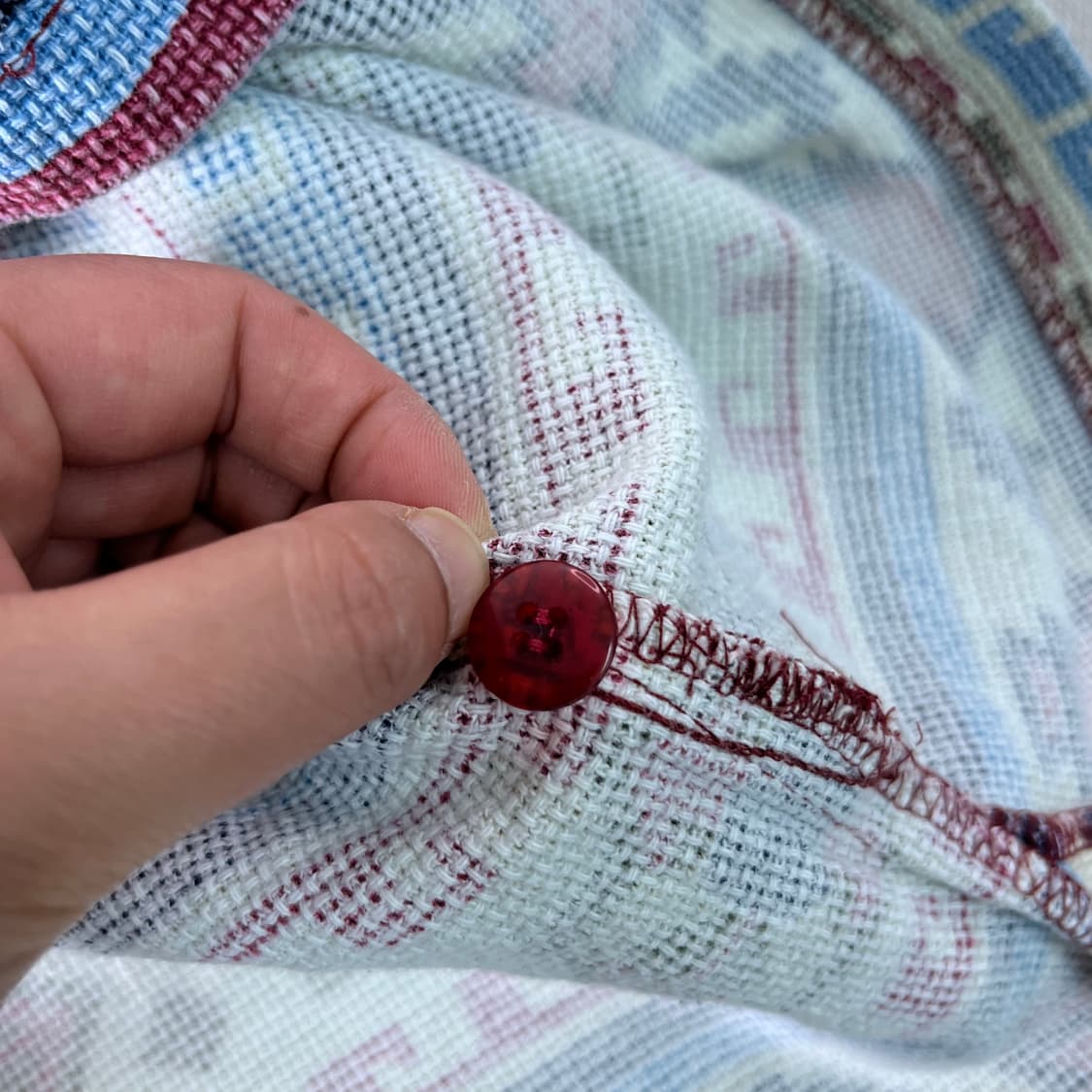 105 00s 빈티지 패턴 카라 코튼 니트  상품이미지5