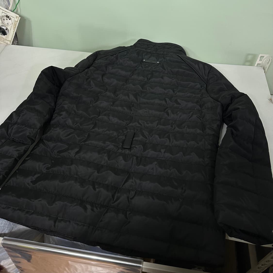 우먼M 로렌 랄프로렌 블랙 가죽배색 가벼운누빔 간절기자켓 상품이미지6