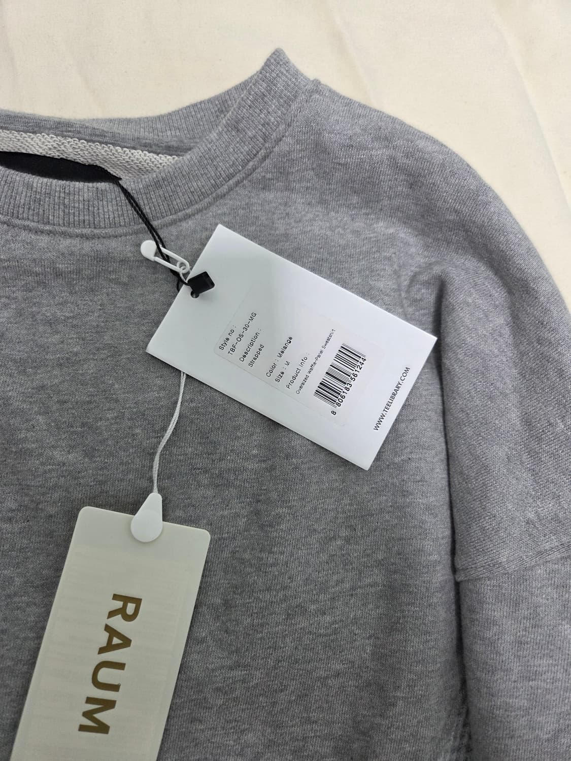 RAUM 남성 맨투맨 티셔츠 상품이미지2