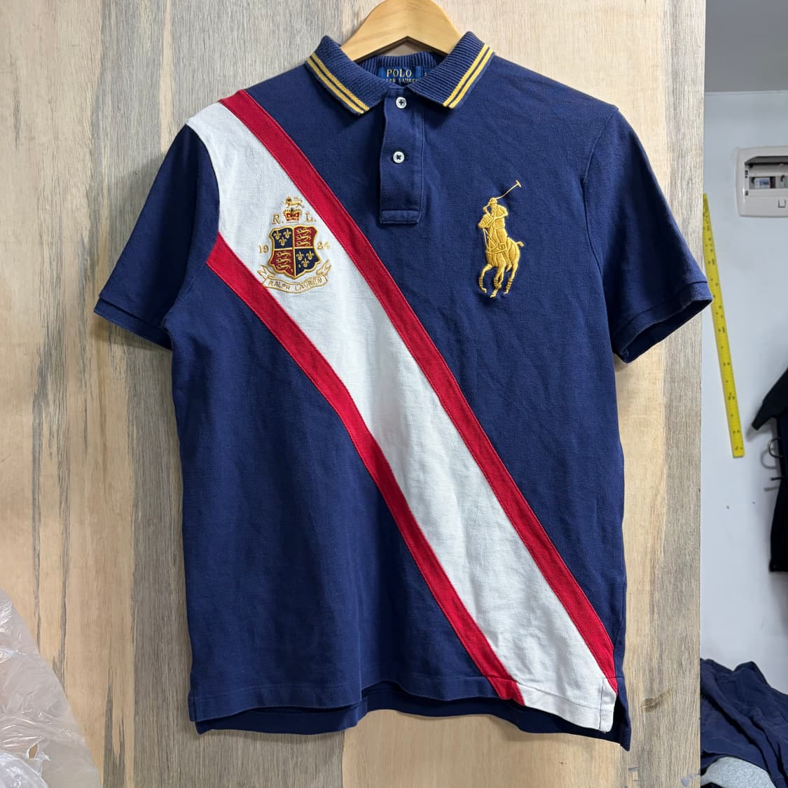 폴로 빅포니 치프키프 자수 배색 네이비 반팔 카라 티셔츠 S   상품이미지6