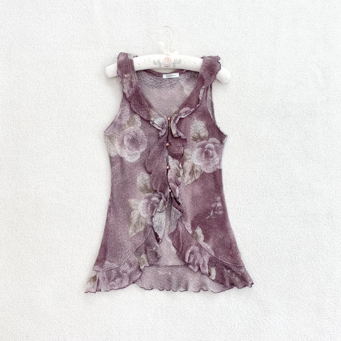 Rosa cherry ♥ 로사체리 뮤트퍼플 모헤어 슬리브리스 상품이미지1