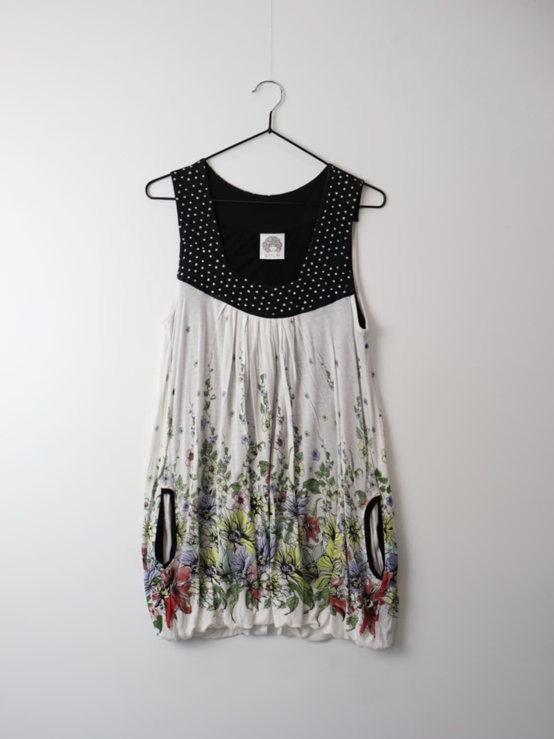 'ScoLar' Floral Bubble Hem Tunic Top 상품이미지4