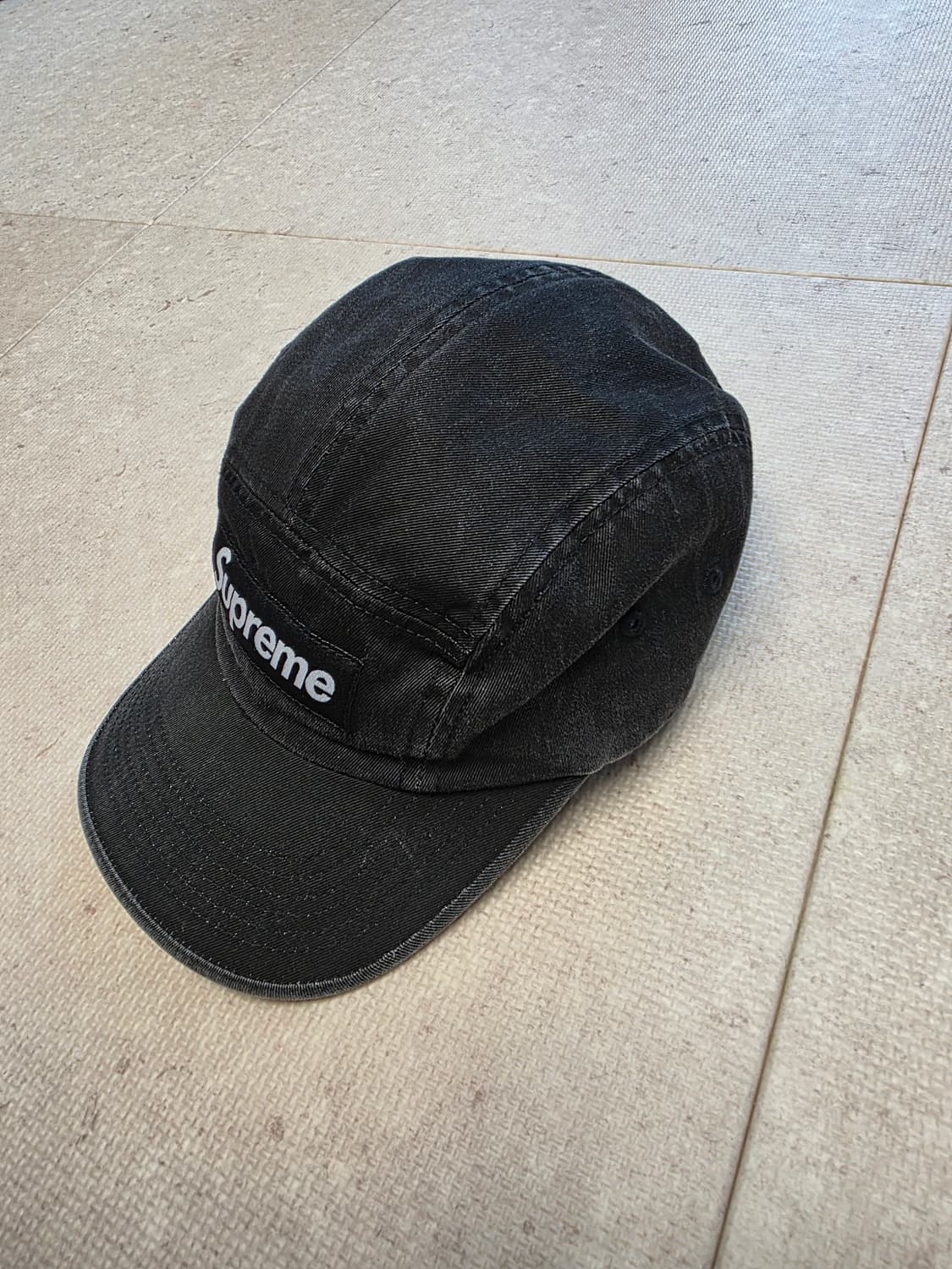 슈프림 워시드 치노 트윌 캠프캡 블랙 팝니다 상품이미지2