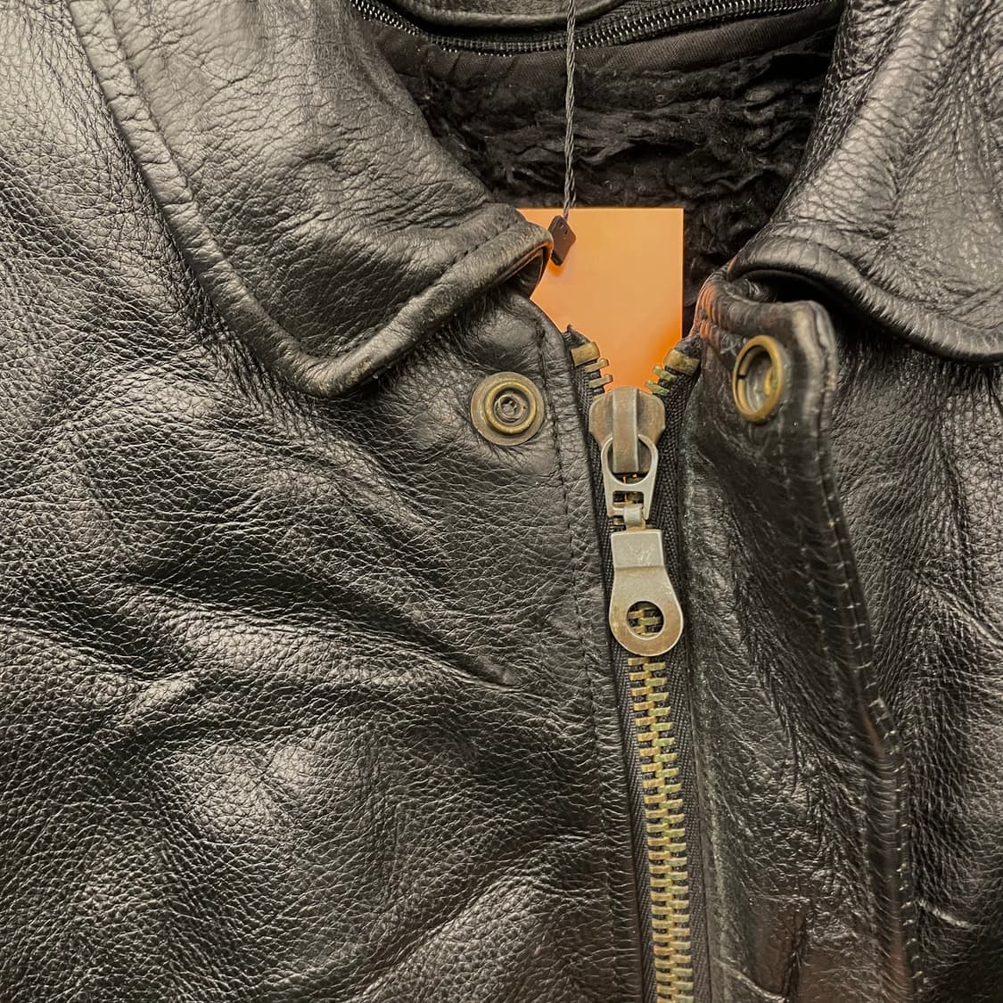 빈티지 플라이트 봄버 쉐르파 내피 A2 리얼 레더 자켓 상품이미지4