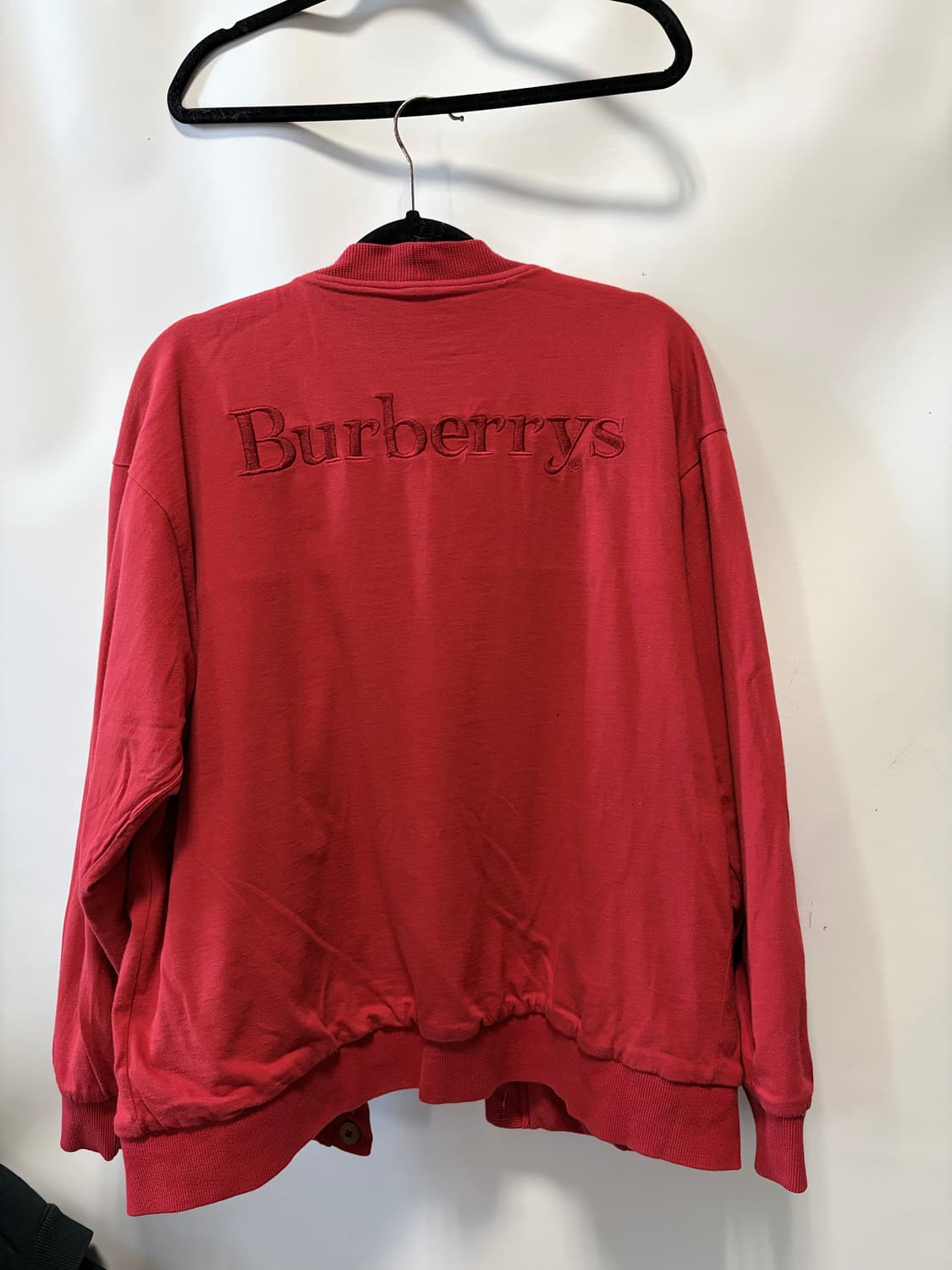 빈티지 올드 Burberrys USA 코튼 양면 가디건 L 상품이미지4
