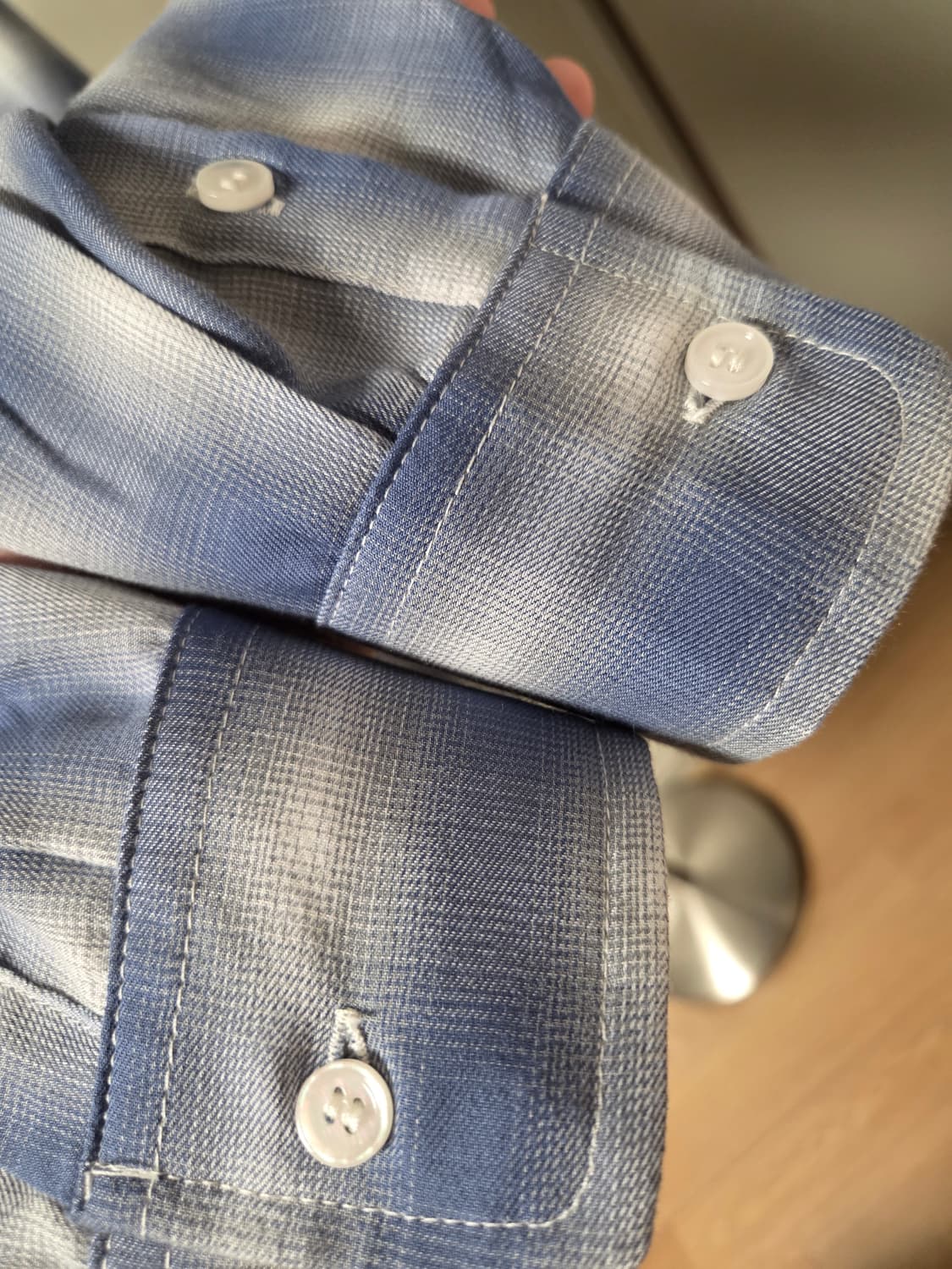 인더스트 옴브레 셔츠 블루 상품이미지5