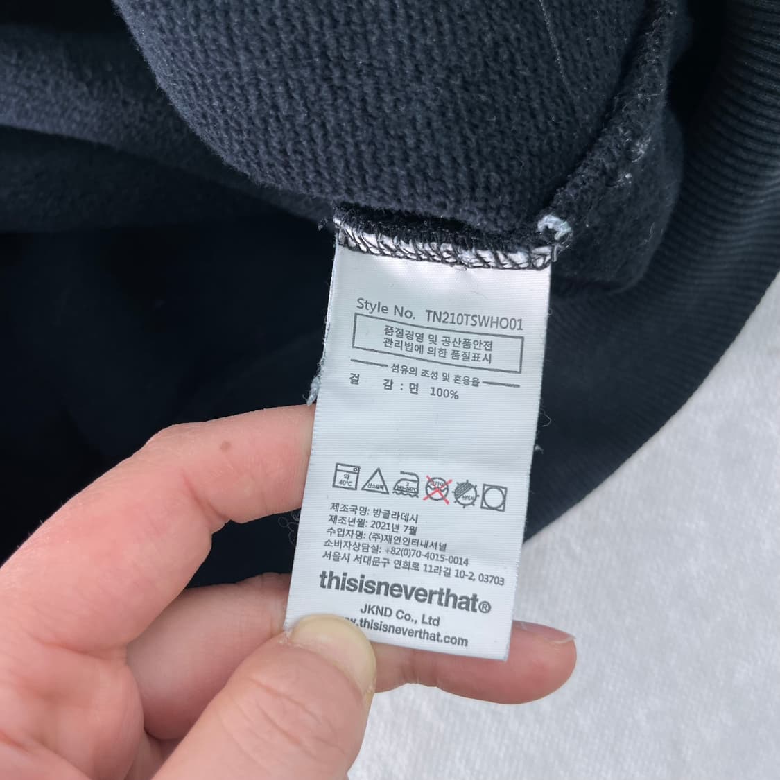 100 디스이즈네버댓 빅로고 후드티 상품이미지6