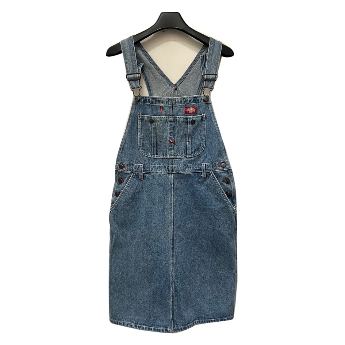 디키즈 연청 데님 오버롤 멜빵 스커트 S 상품이미지1