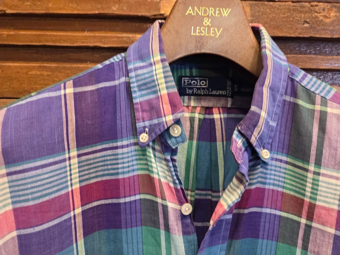 90'S 폴로랄프로렌 마드라스셔츠 상품이미지6