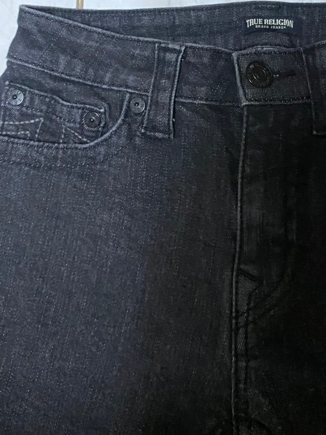 트루릴리젼 블랙진 허리 28 인치 남녀공용 상품이미지2