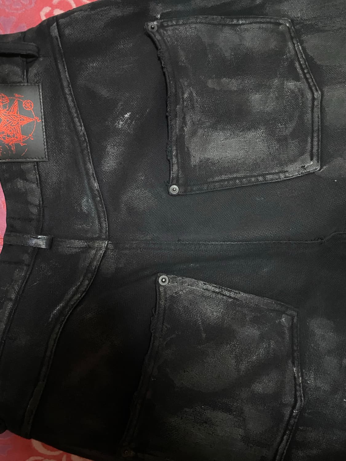 정가이하) 1사이즈 에모스탠스 6포켓 와이드 배기 코티드 스웻팬츠 상품이미지3