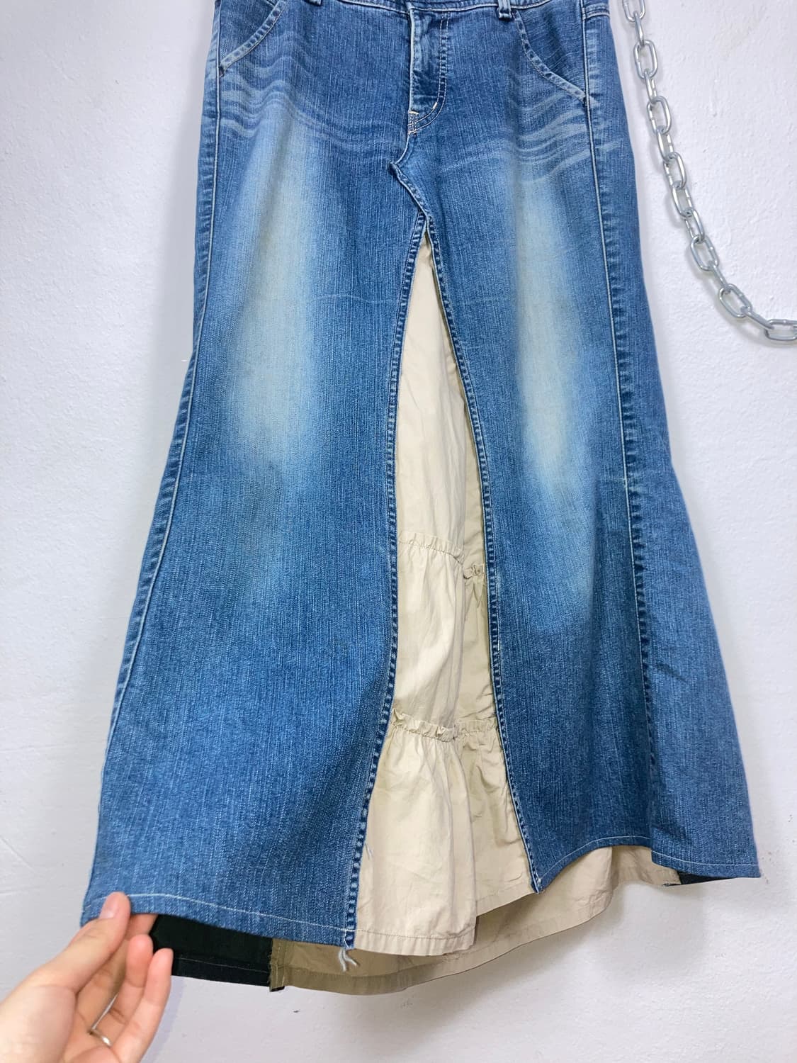 빈티지 데님 롱스커트 상품이미지2