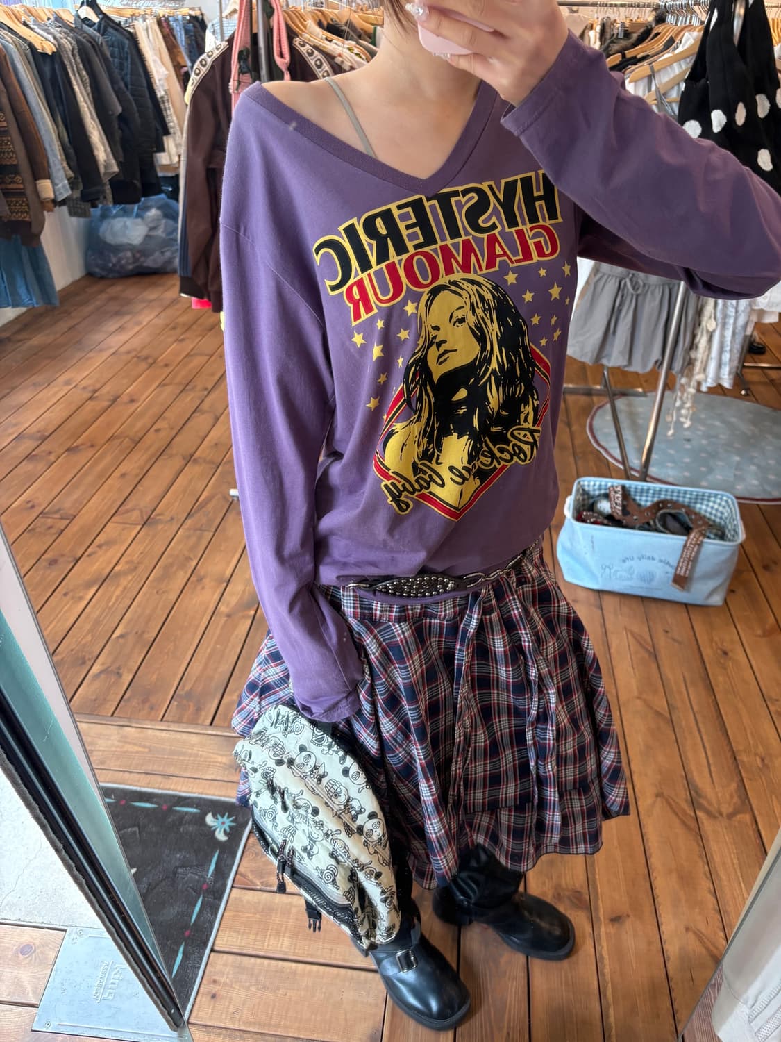 히스테릭글래머 스타 브이넥 롱슬리브 상품이미지2