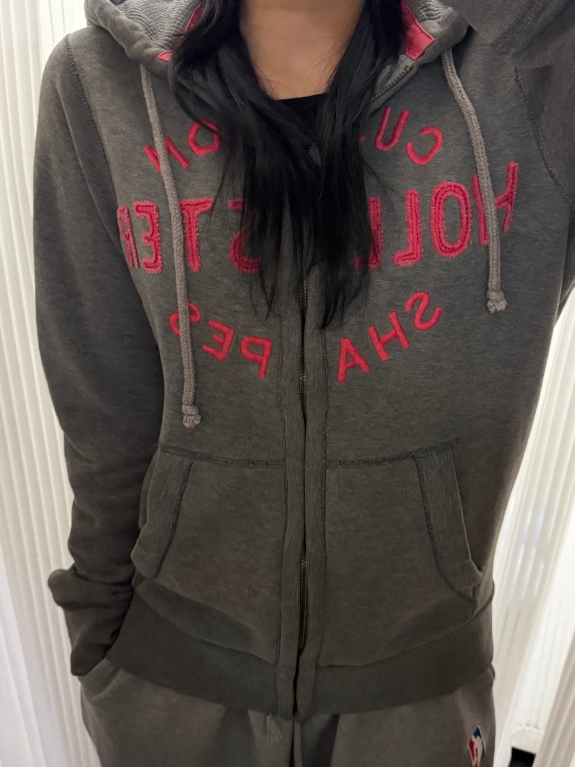 홀리스터 그레이 후드집업 m 상품이미지1