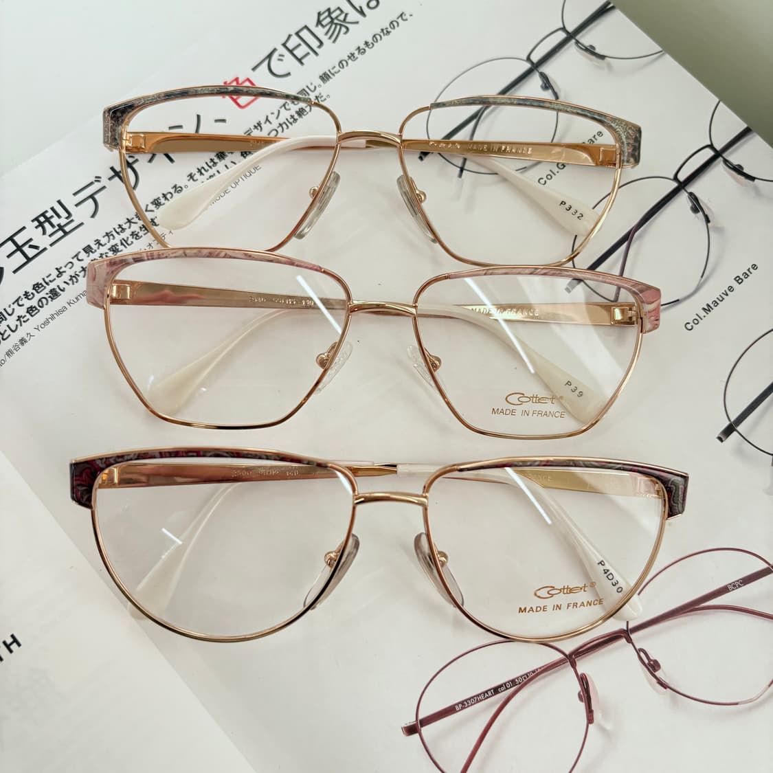 Cottet 메탈 스퀘어 빈티지안경 상품이미지1