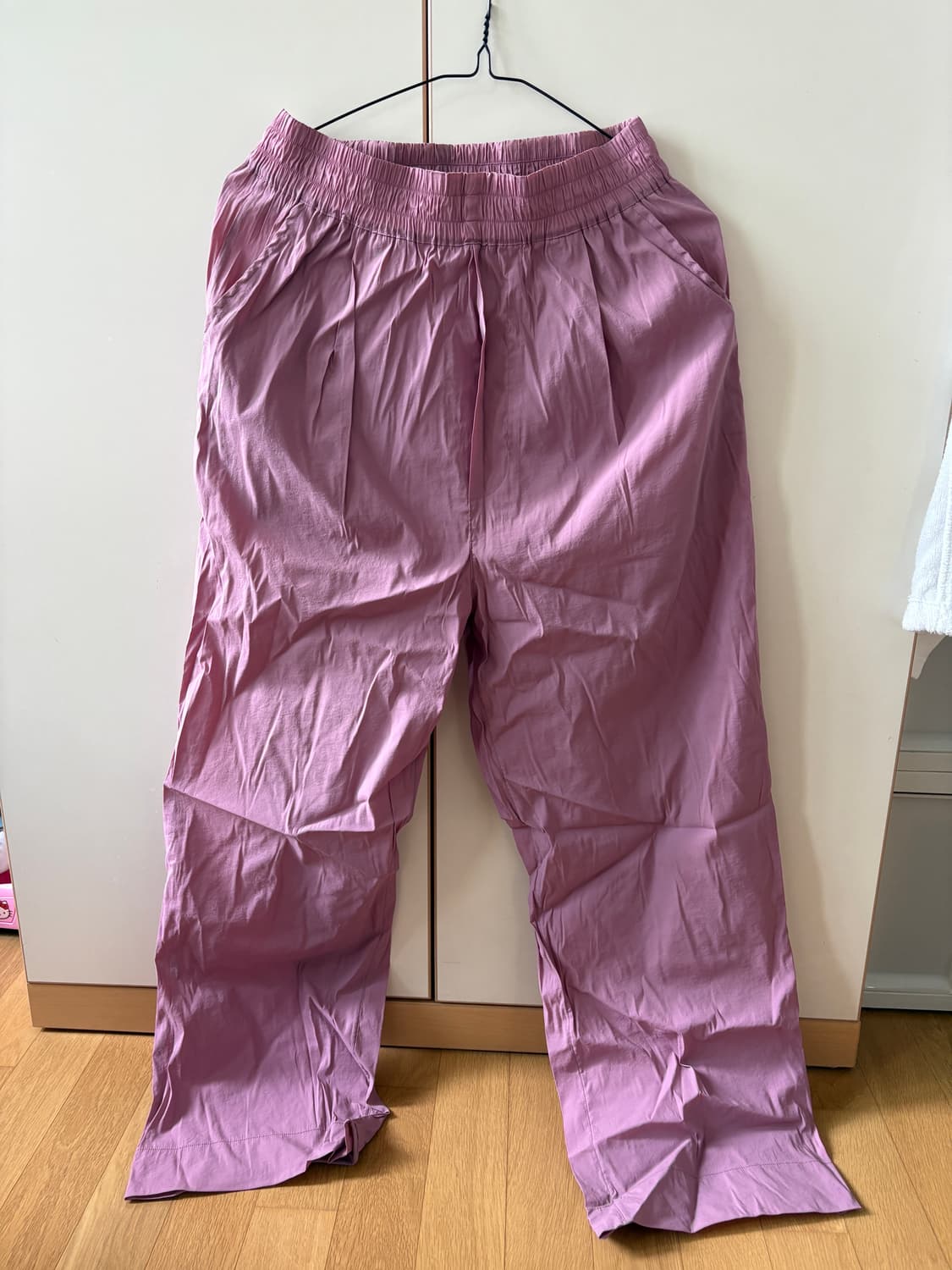 밴딩 와이드 팬츠 인디핑크(실사O) 상품이미지4