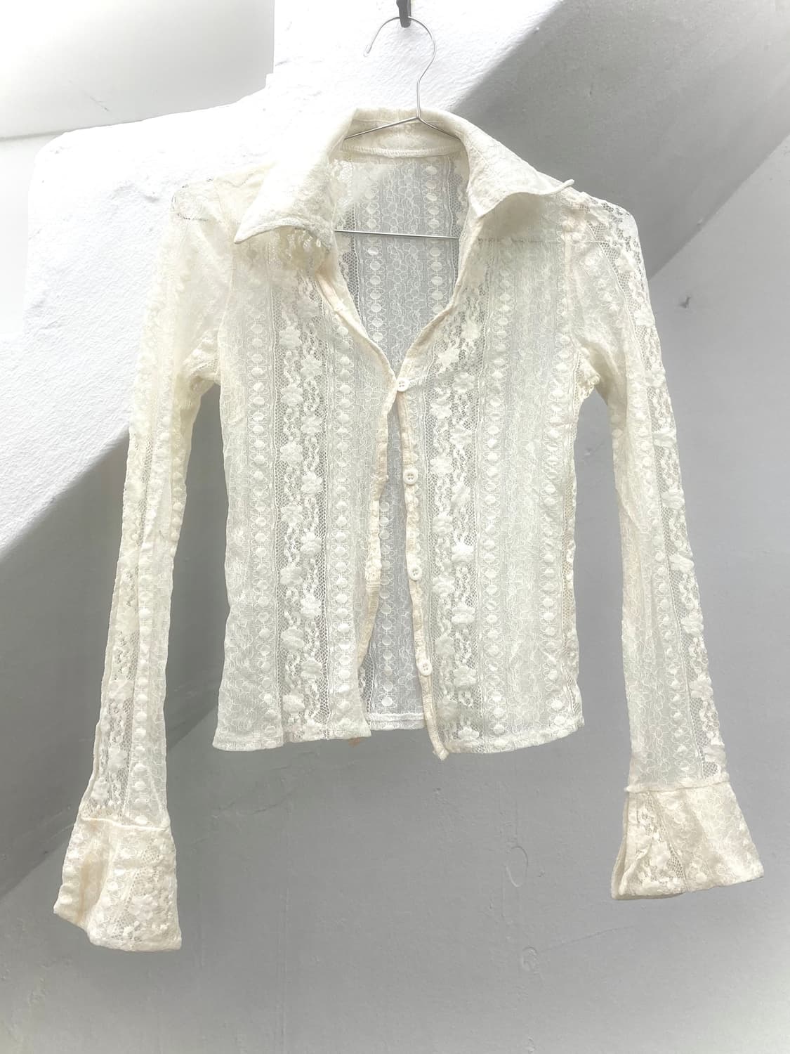 Ivory crochet blouse 상품이미지1