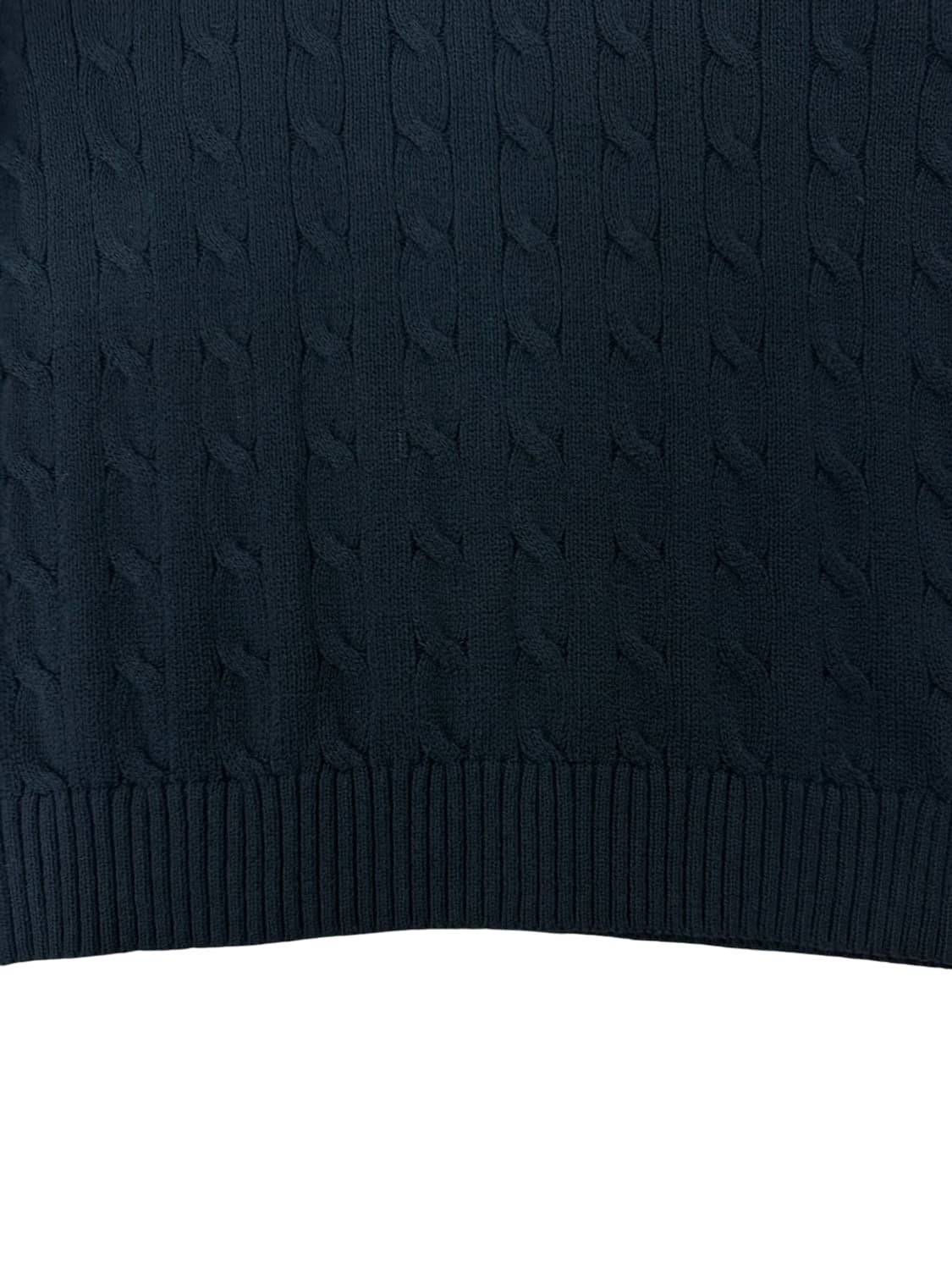 폴로 케이블 꽈배기 니트 블랙 (XL) 상품이미지5