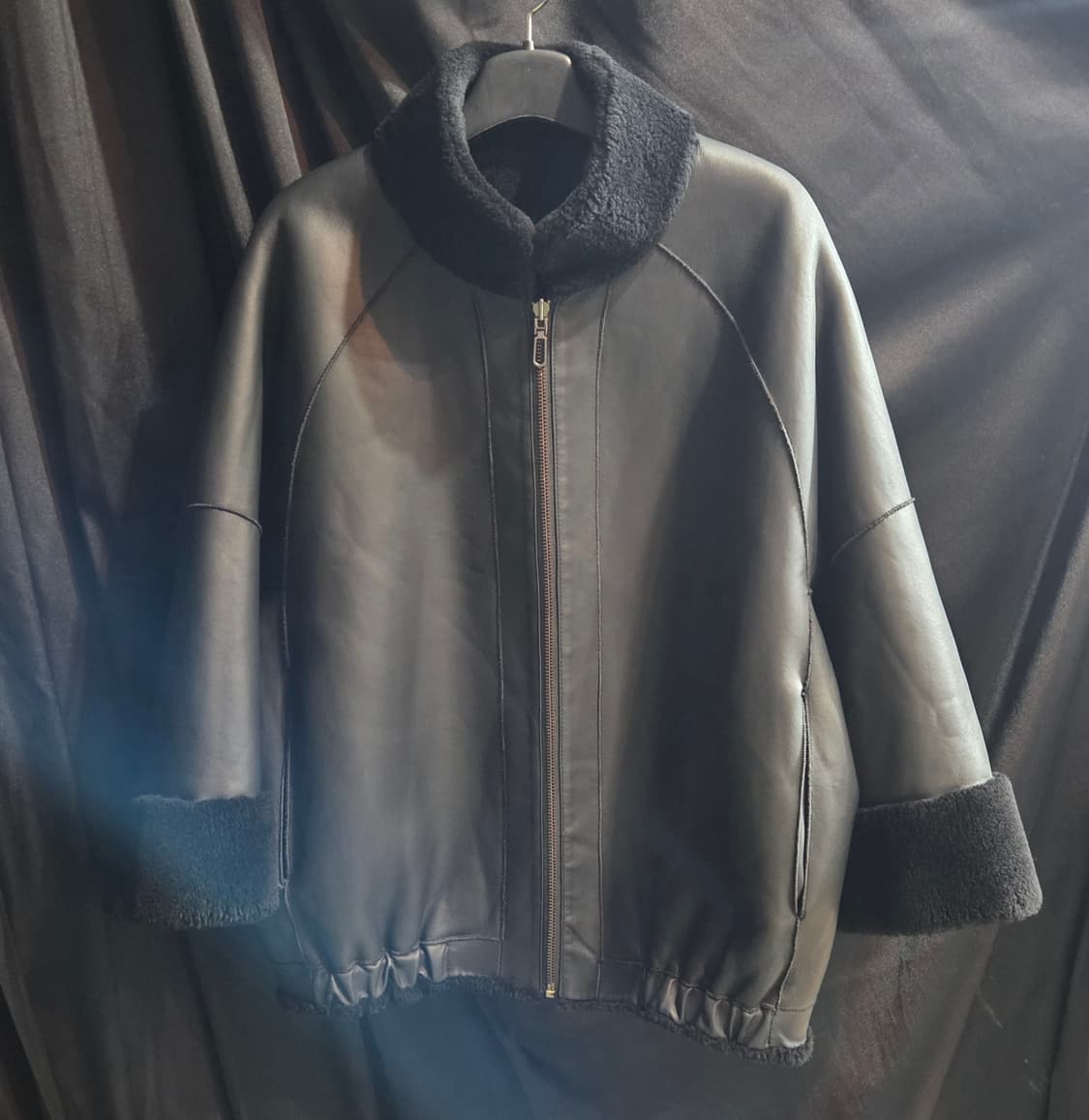 셀렙샵 양모 리버시블 양모 하프코트 상품이미지6