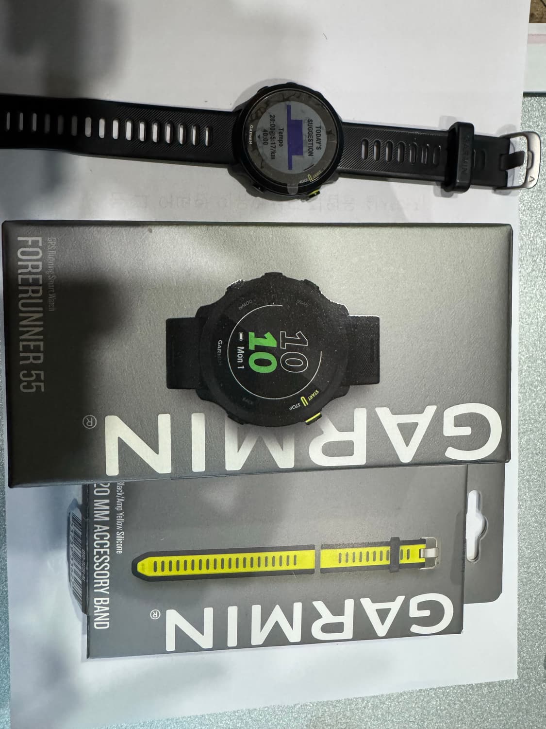 가민 포러너 55 블랙 + 20mm 퀵릴리즈 밴드 상품이미지1