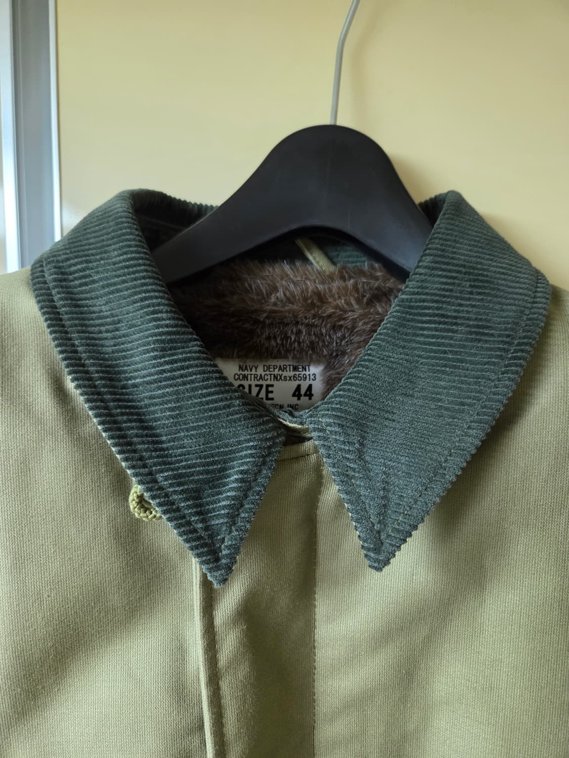 휴스턴 N-1 덱 자켓 코듀로이 카라 별주 모델 44사이즈 (110) 상품이미지2