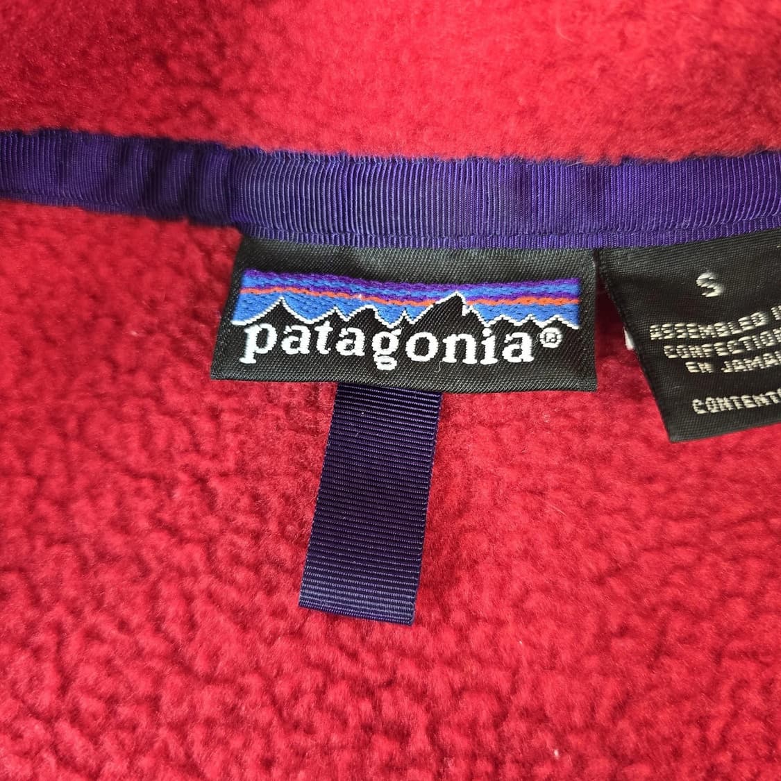 90s 파타고니아 신칠라 스냅-T 레드/네이비 자메이카 상품이미지4