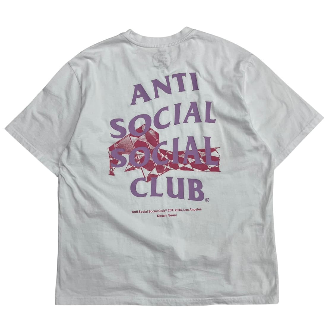 안티소셜클럽 연보라 로고 화이트 반팔 L 상품이미지4