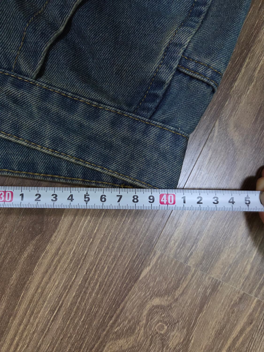 워싱 커브드핏 데님 상품이미지4
