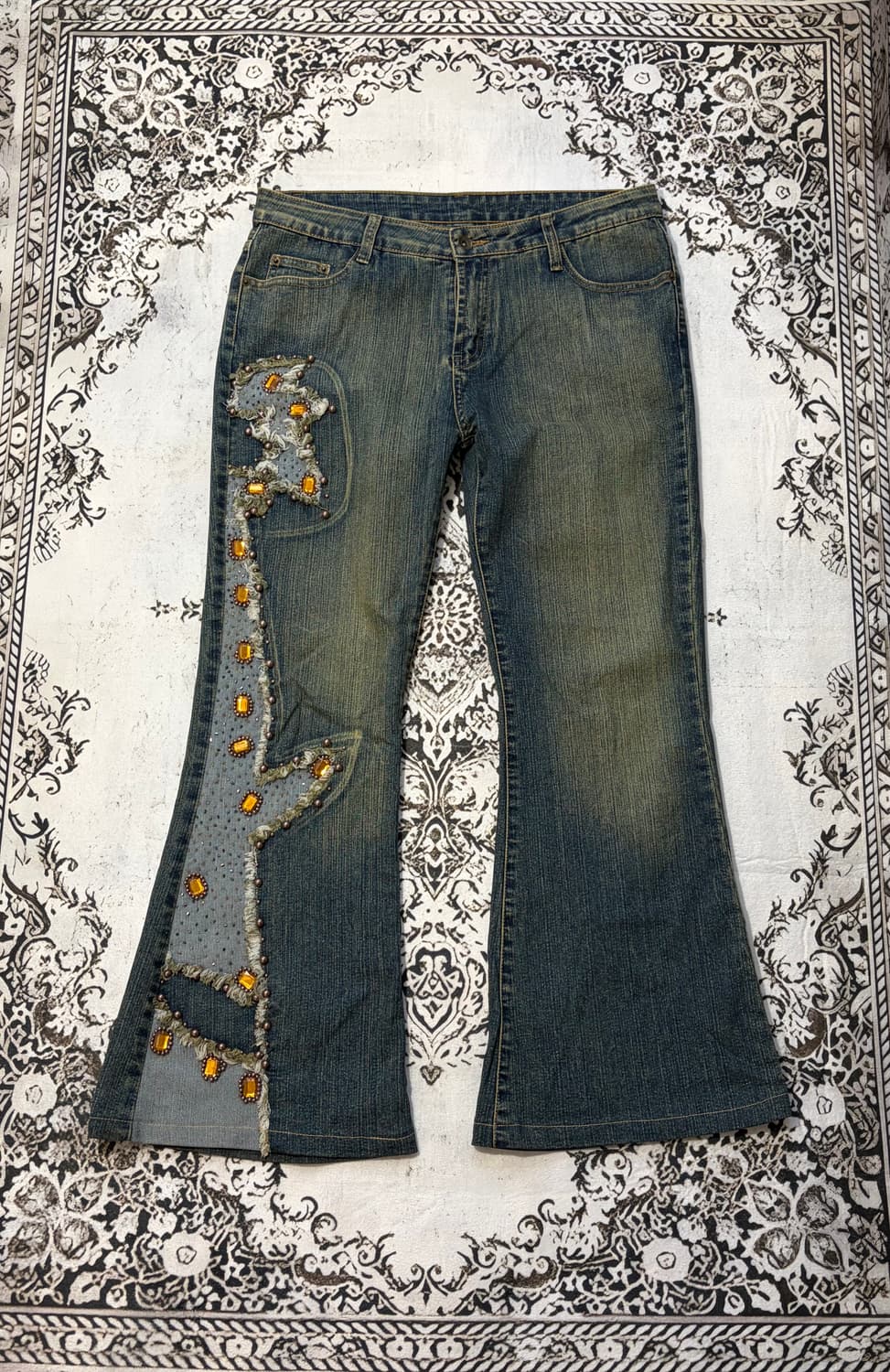 Y2K cubic detail boots cut pants 상품이미지2