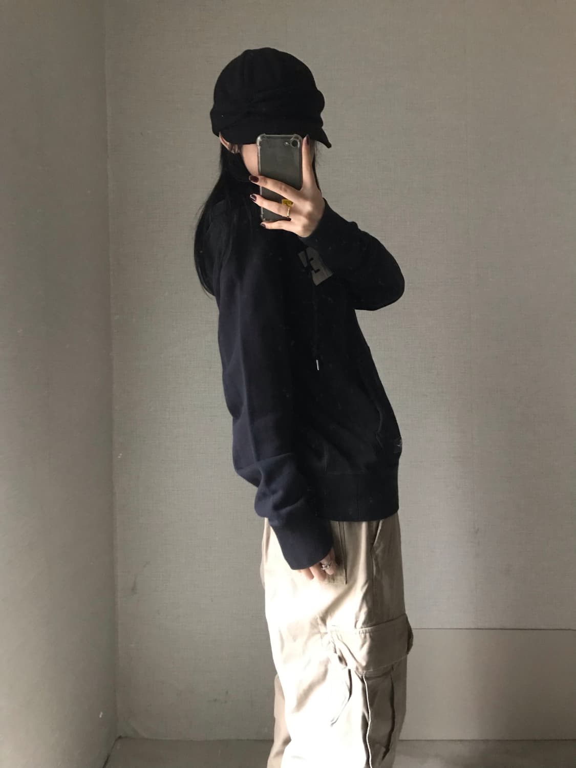 나이키 블랙 빅로고 후드집업 상품이미지4
