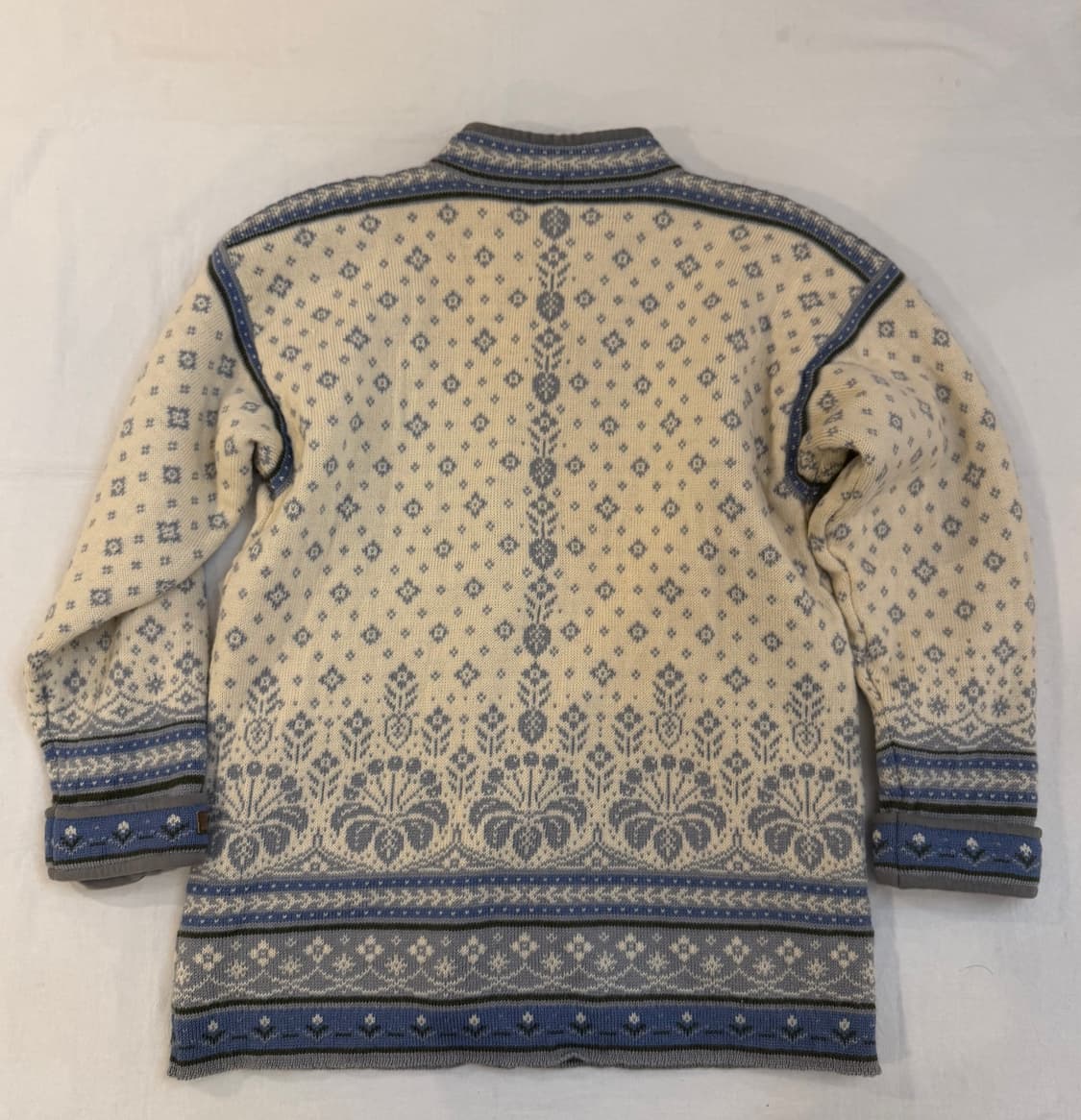 데일 오브 노르웨이 빈티지 노르딕 니트 집업 가디건 아이보리 상품이미지2