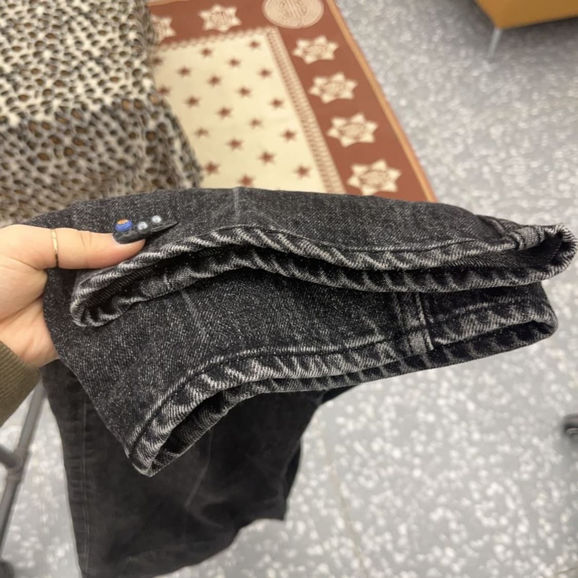 모드나인 빈티지 모던시크 캐주얼 흑청 데님팬츠 31인치 C08826 상품이미지7