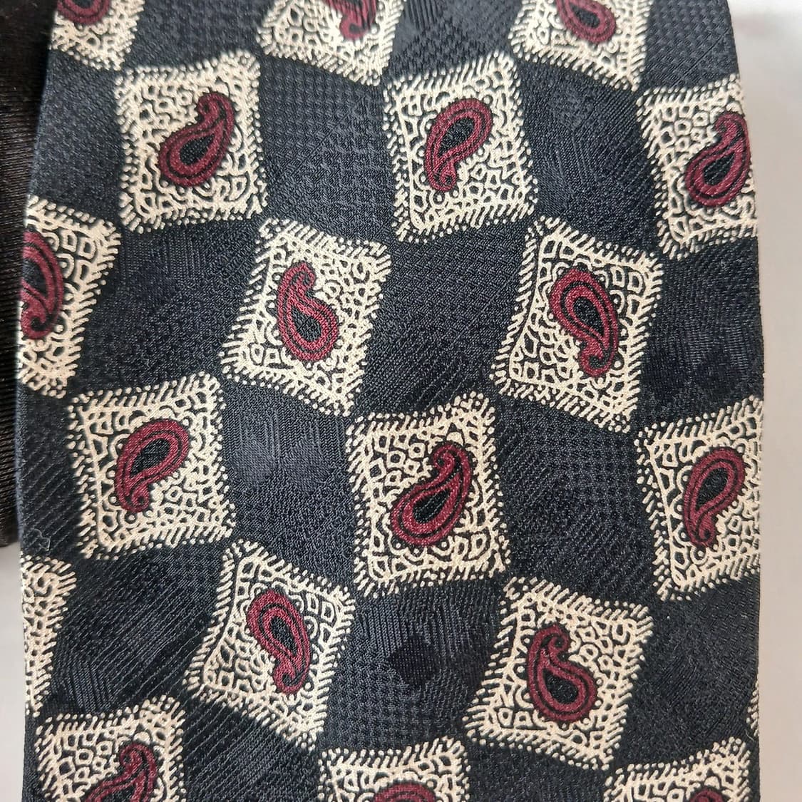 피에르 발망 실크 페이즐리 패턴 넥타이 9.5cm A등급 A19704 상품이미지6