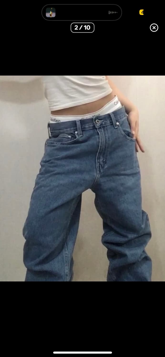 리바이스 로우라이즈 배기 데님 새깅 가능 상품이미지2