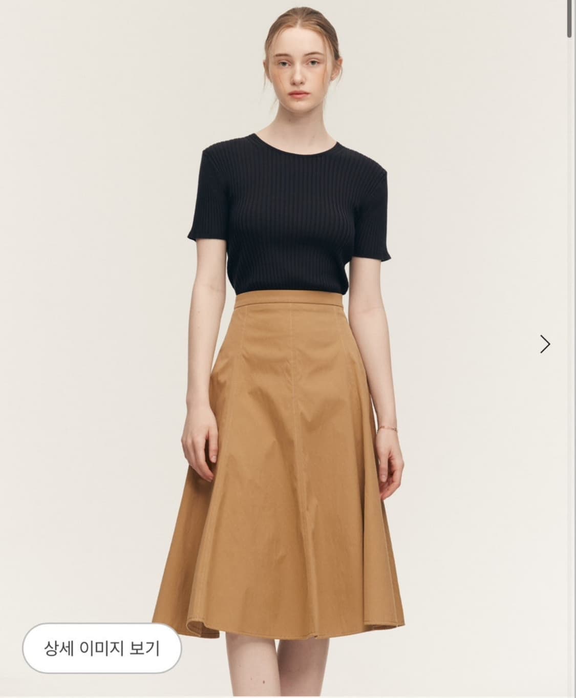 시에 sie 모니카 스티치 플레어 스커트 S사이즈 카멜베이지 상품이미지5