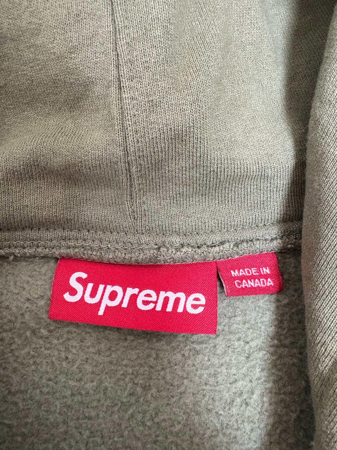 [L] 슈프림 S로고 후드집업 라이트 올리브 판매합니다. 상품이미지2