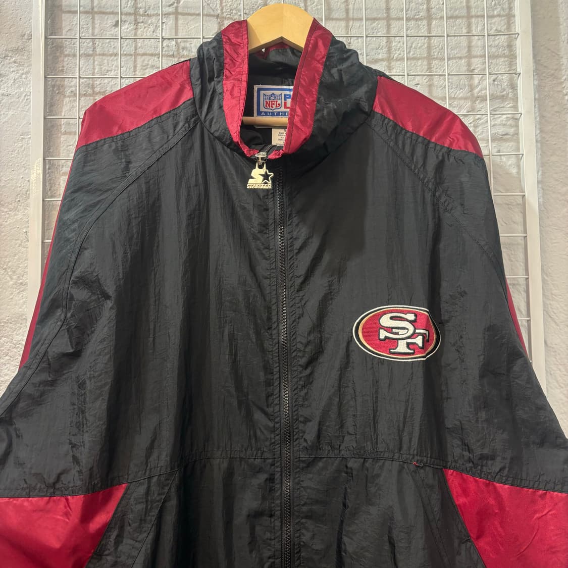 NFL X 스타터 90s 올드스쿨 49ers 샌프란시스코 바람막이 XL 상품이미지3