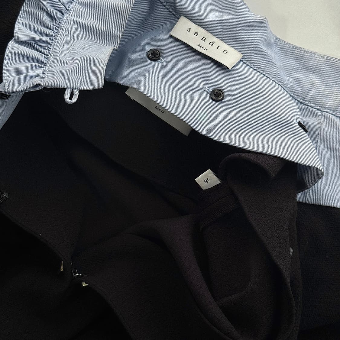 산드로 포플린 셔츠 레이어드 원피스 상품이미지3