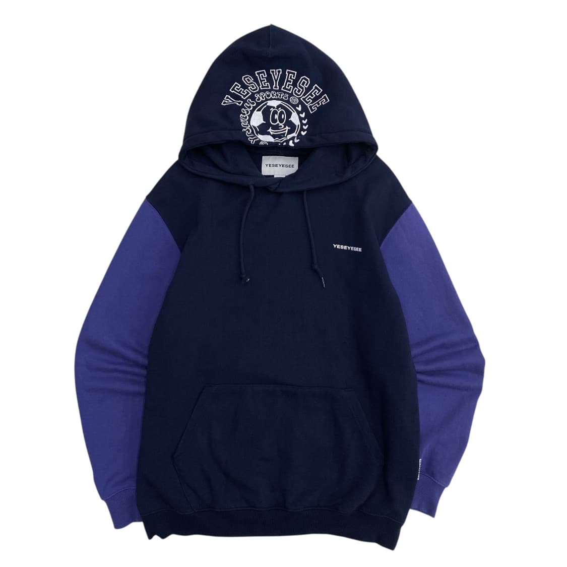 예쓰아이씨 퍼플배색 네이비 후드 L (새상품) 상품이미지2