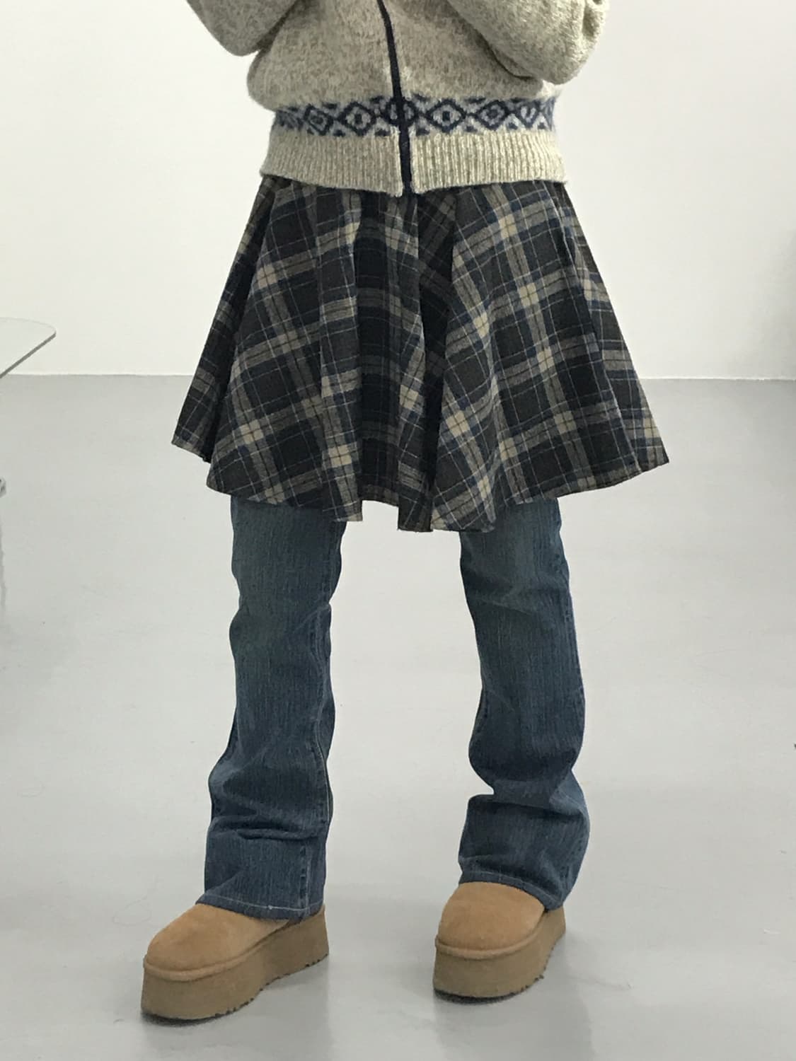 Jpn Checked Mini Skirts 상품이미지1